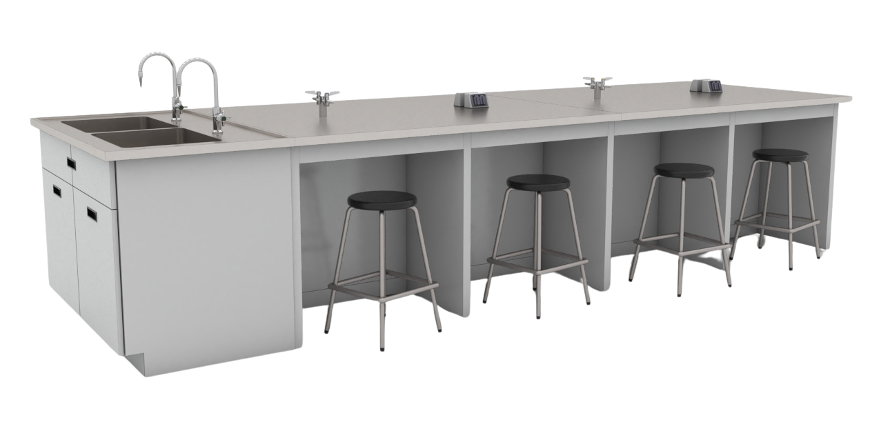 Mesa isla combinada_Inoxidable